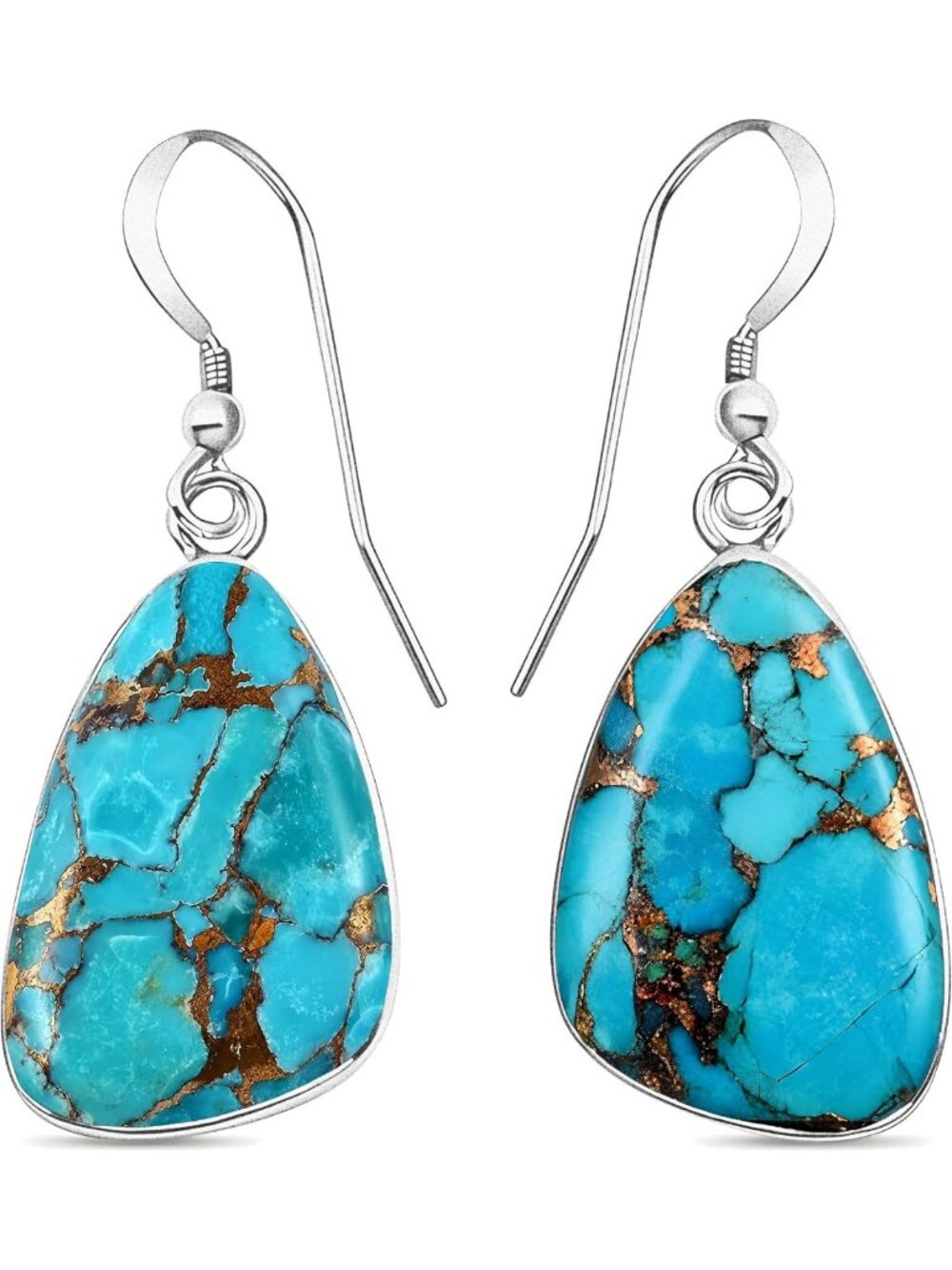 Sterling Silver Western Turquoise Earrings for Women - Boho Chic Jewelry
